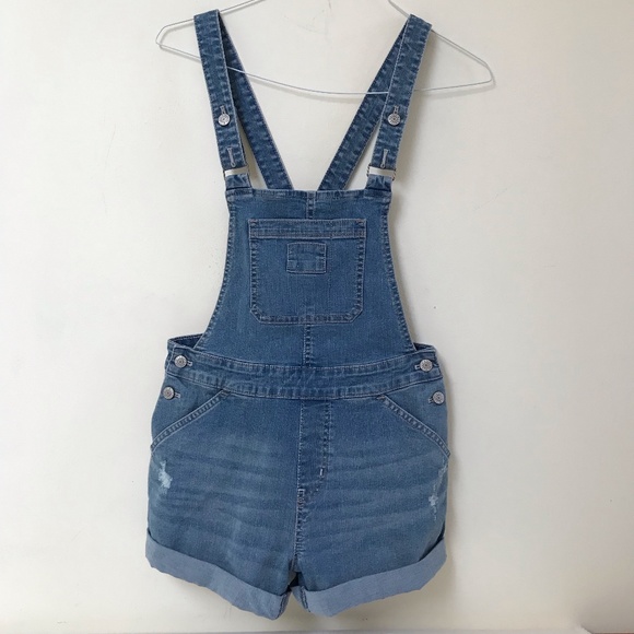 Levi's Pants - NWOT Levi's Signature Shorts Overalls Shortalls blue denim cross straps in back
